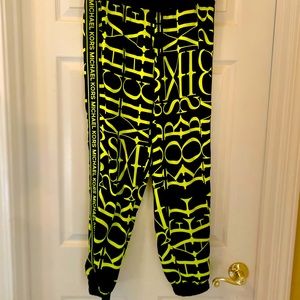 Neon logo joggers